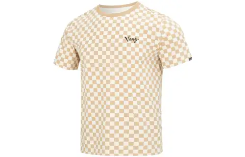 Vans Fitness T Shirts Men's Brown Crew Neck Moderate Straight Fit