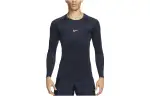 Nike T Shirts Men's Dark Blue Crew Neck Moderate Straight Fit