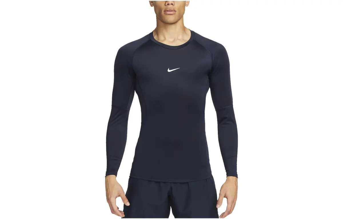 Nike T-Shirts Men's Dark Blue Crew Neck Moderate Straight Fit