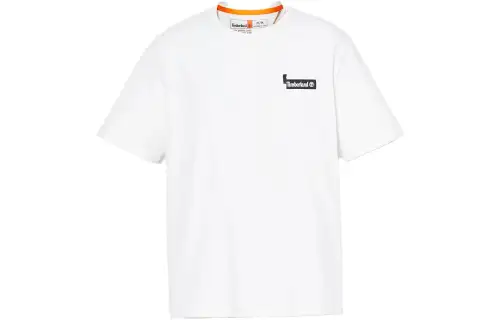 Timberland T Shirts Unisex White Crew Neck Moderate Straight Fit