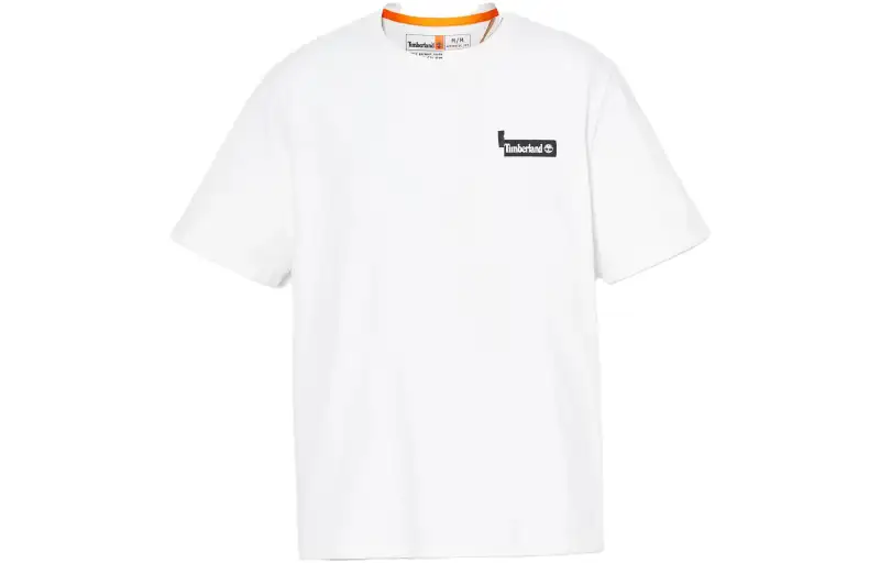 Timberland T Shirts Unisex White Crew Neck Moderate Straight Fit