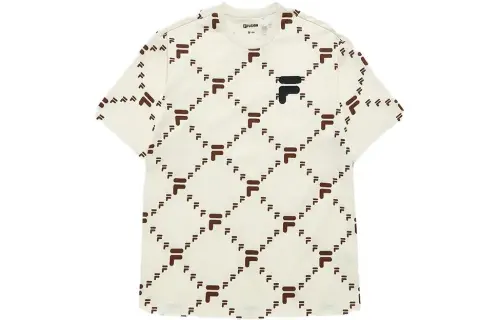 FILA FUSION T Shirt Unisex Antique Inspired Style White