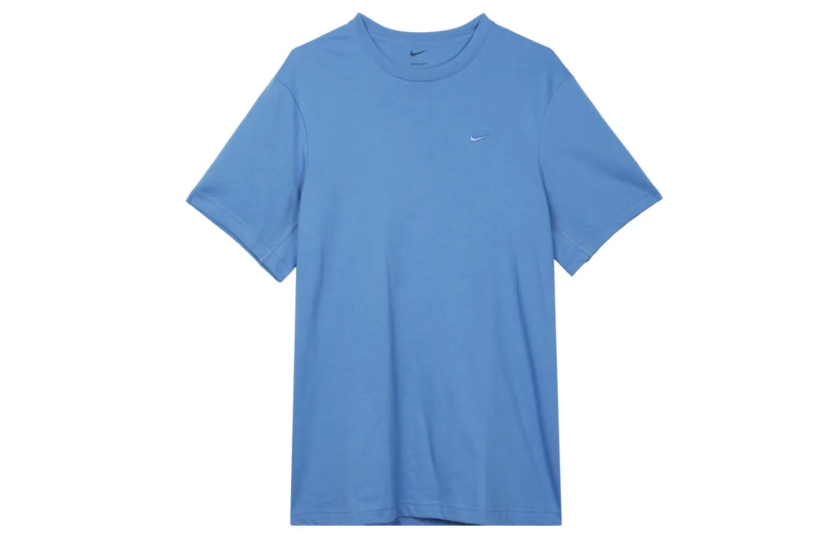 Nike T-Shirts Men's Stars Blue Crew Neck Moderate Straight Fit