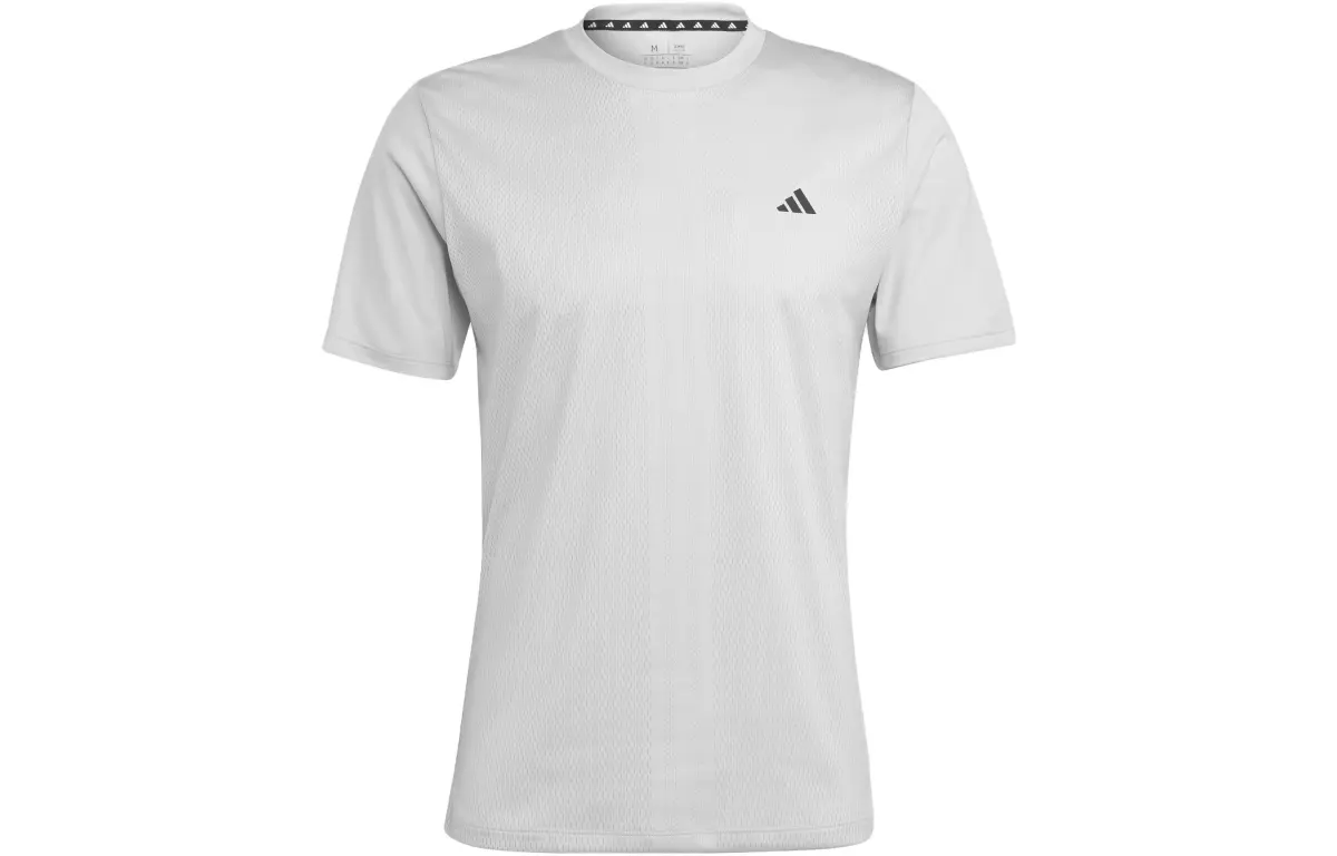 Adidas HIIT T-Shirts Men's White Crew Neck Moderate Straight Fit