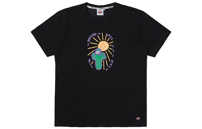 Dickies T Shirts Unisex Black Crew Neck Moderate Straight Fit