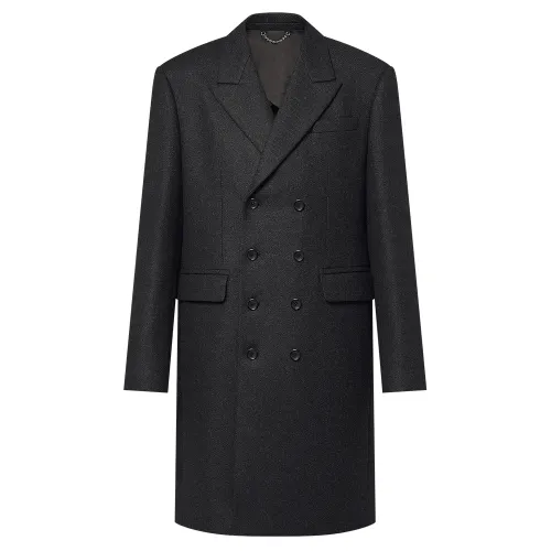 LOUIS VUITTON Double Breasted Cashmere And Wool Blend Tailored Coat