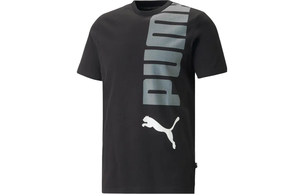 PUMA Drop Shoulder Sleeve T Shirt Men's Black