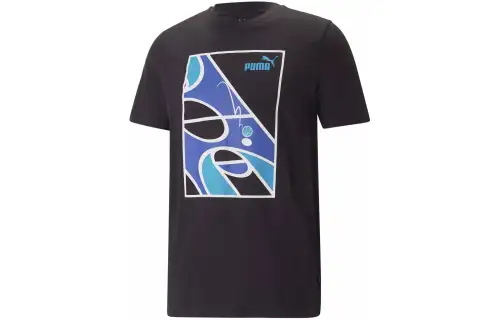 PUMA GRAPHICS COURT TEE T Shirt Men's Black