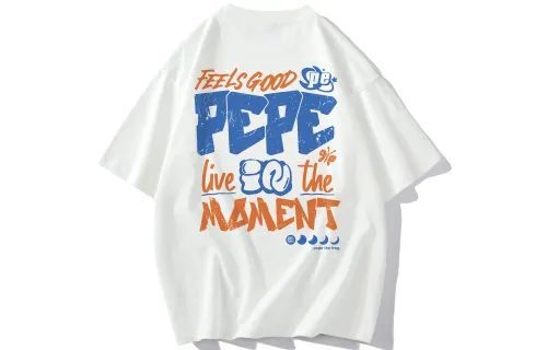 Pepe The Frog T Shirts Unisex Crew Neck Moderate Heavyweight
