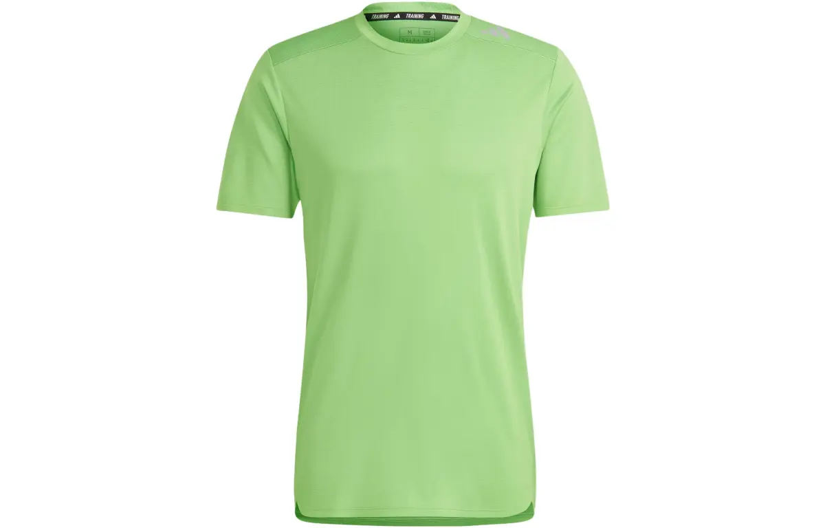 Adidas HIIT T-Shirts Men's Green Crew Neck Moderate Straight Fit