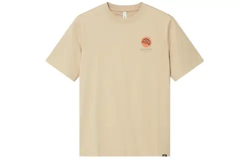 Reebok T Shirts Unisex Khaki Crew Neck Moderate Straight Fit