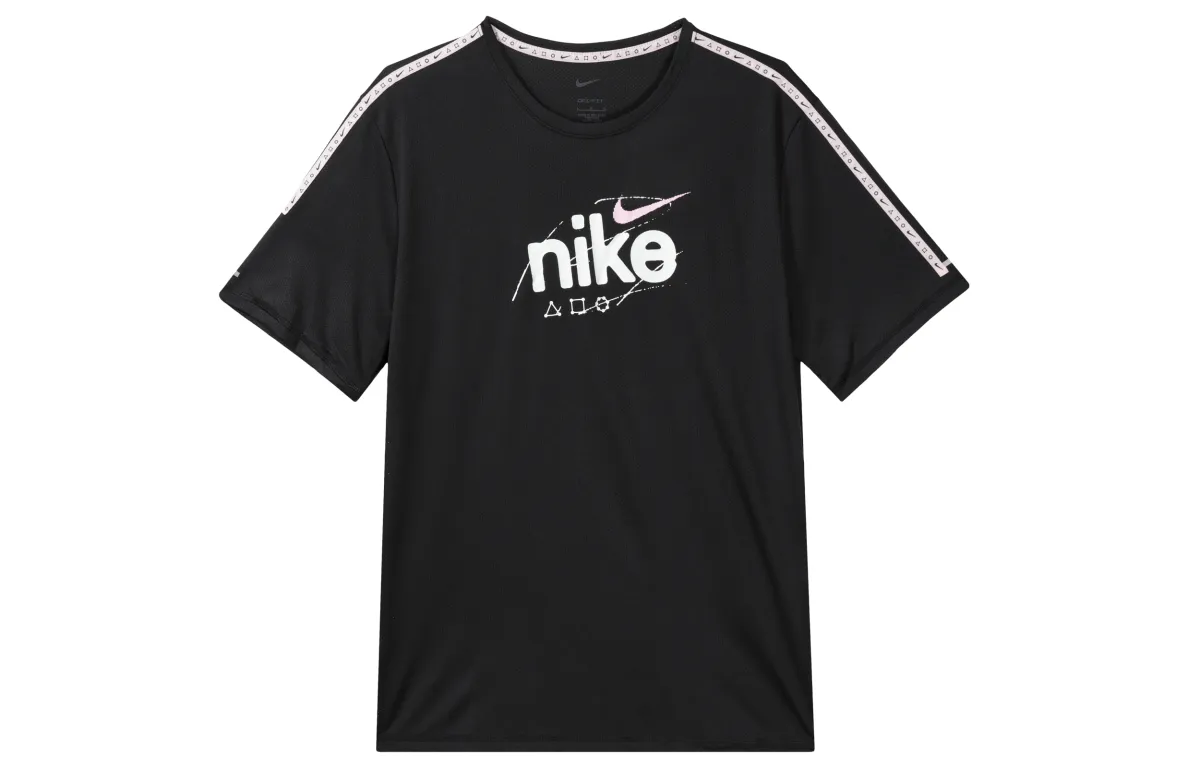Nike DRI FIT MILER T Shirt Men's Black