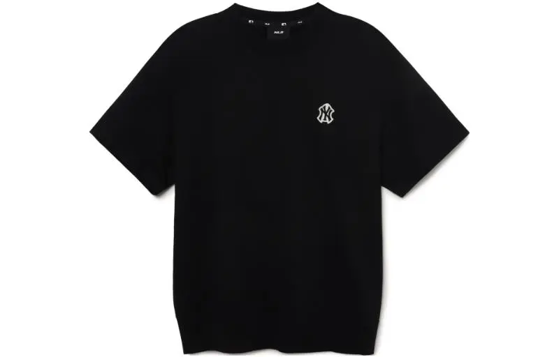MLB Common Basic T-Shirts Unisex Black Crew Neck Moderate Straight Fit