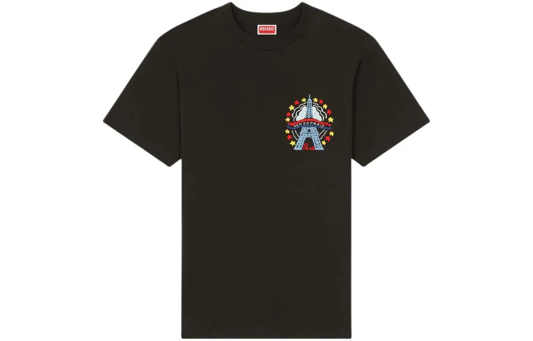 KENZO Logo Embroidered Crewneck T-Shirt