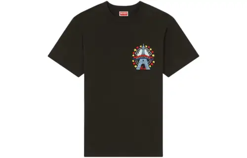 KENZO Logo Embroidered Crewneck T-Shirt