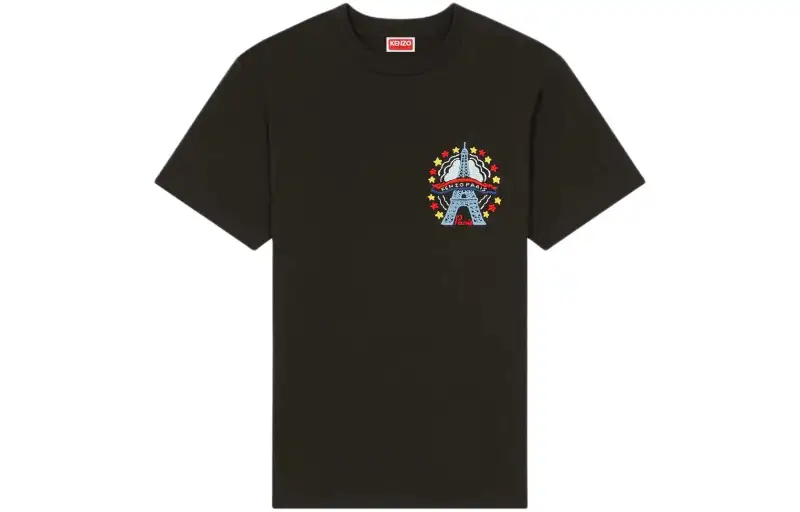 KENZO Logo Embroidered Crewneck T-Shirt