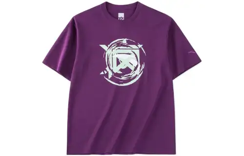 ANTA T Shirts Unisex Majestic Purple Crew Neck Moderate Straight Fit