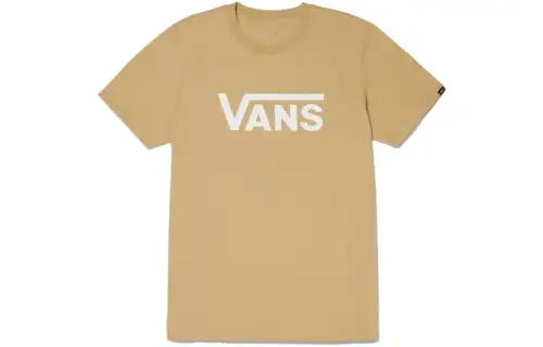 Vans T Shirts Unisex Camel Crew Neck Moderate Straight Fit