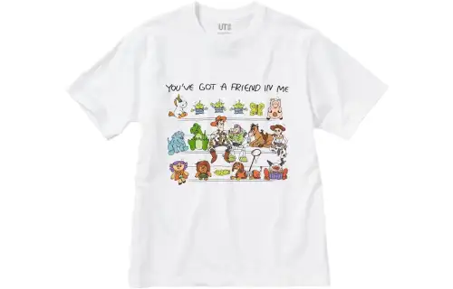 UNIQLO X Disney UNIQLO X , SS23 T Shirts Unisex White Crew Neck Moderate Straight Fit