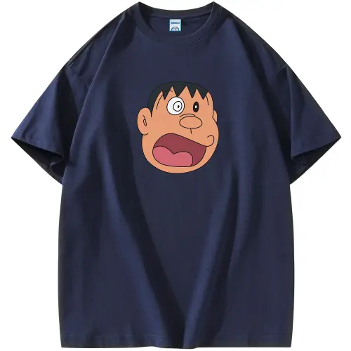 Doraemon T Shirts Unisex Crew Neck Moderate Straight Fit