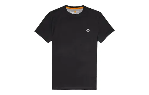 Timberland T Shirts Men's Black Crew Neck Moderate Straight Fit