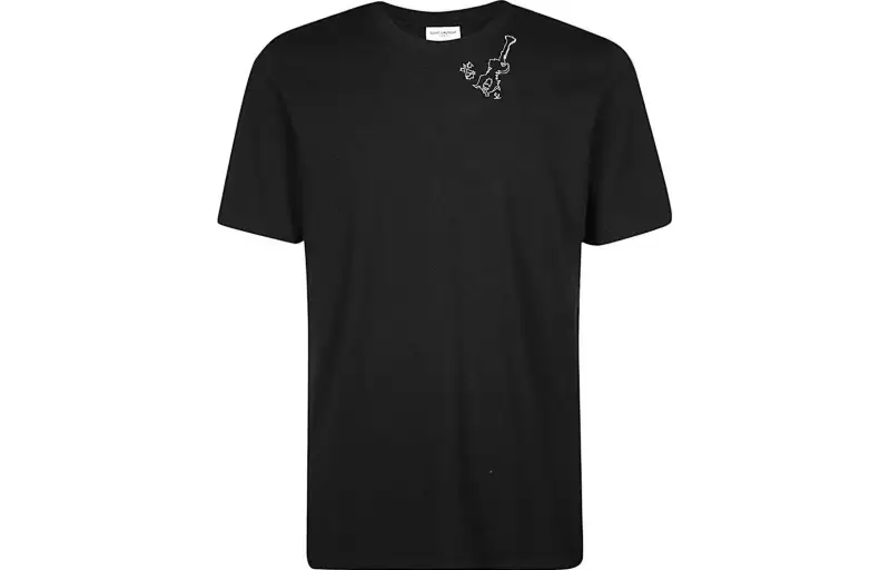 SAINT LAURENT SS23 T Shirt Men's Black