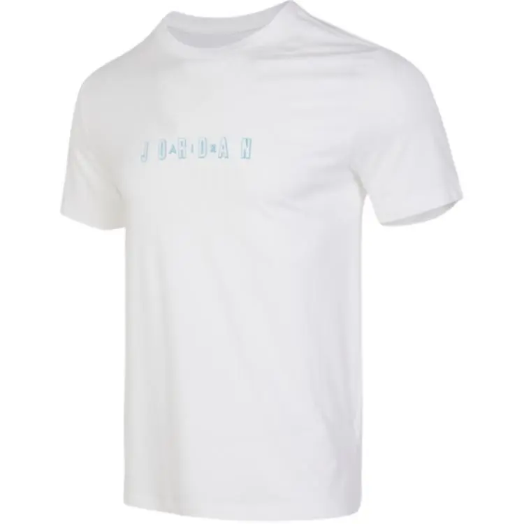 Jordan T-Shirts Men's White Crew Neck Moderate Straight Fit