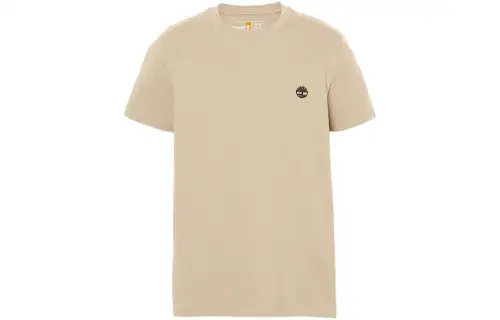 Timberland T Shirts Men's Beige Crew Neck Moderate Straight Fit