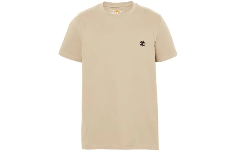 Timberland T Shirts Men's Beige Crew Neck Moderate Straight Fit