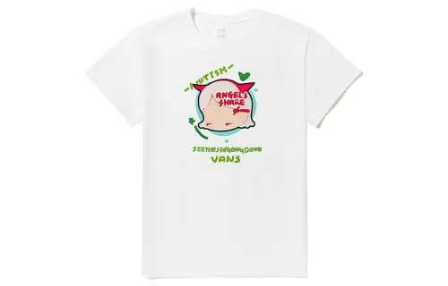 Vans T Shirts Unisex White Crew Neck Moderate Straight Fit