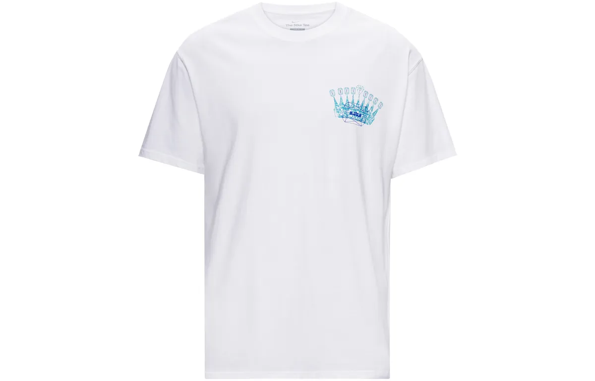 Nike T-Shirts Men's White Crew Neck Moderate