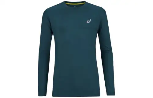 ASICS T Shirts Men's Green Crew Neck Moderate Other