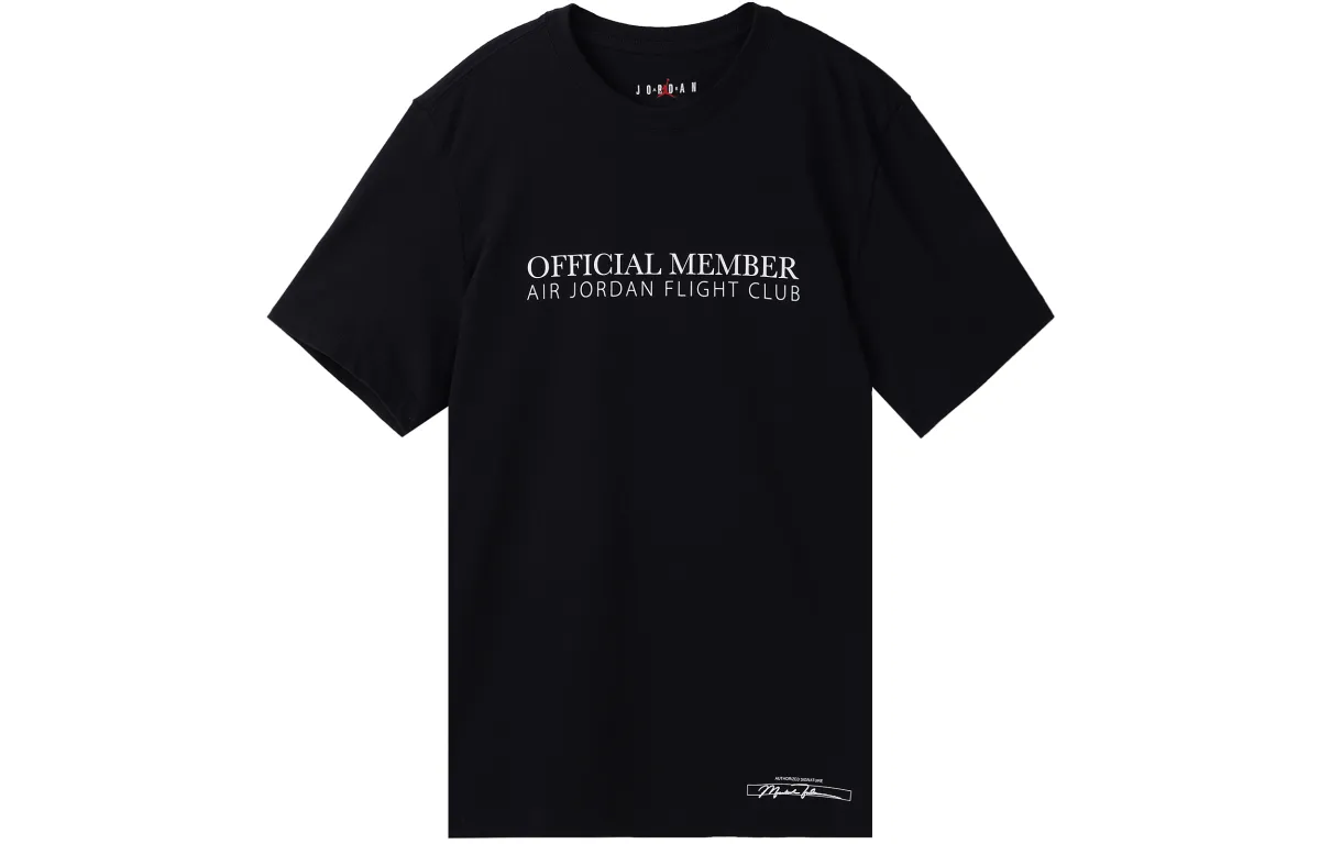 Jordan T-Shirts Men's Black Crew Neck Moderate Straight Fit