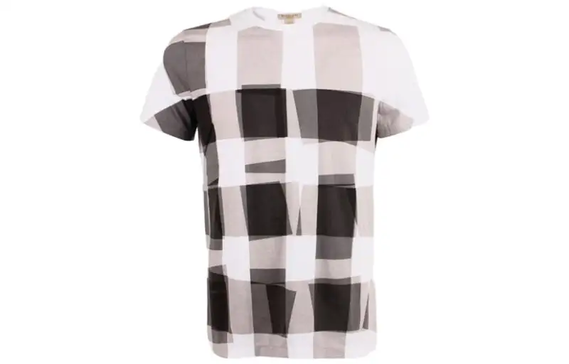 Burberry T Shirts Men's Gray Crew Neck Moderate