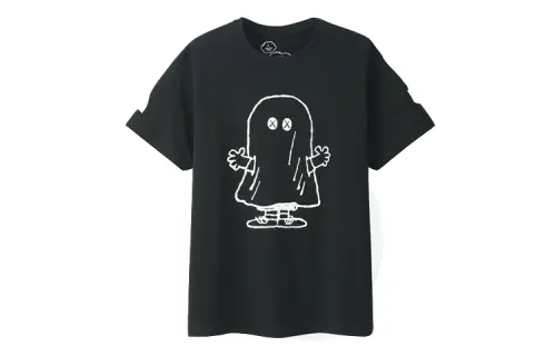 UNIQLO T Shirts Unisex Black Crew Neck Moderate Straight Fit