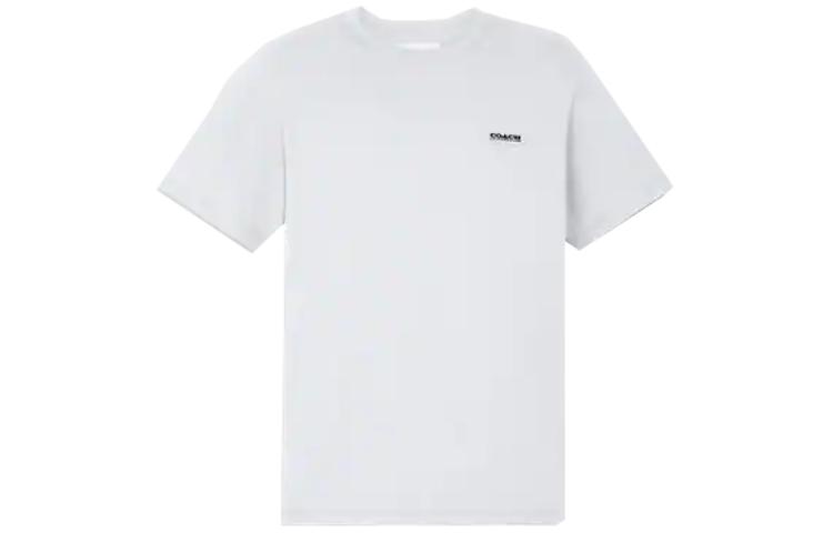 COACH Forever Collection Logo Letter Embroidered Crew Neck Short Sleeved SS23 T Shirt Men's White