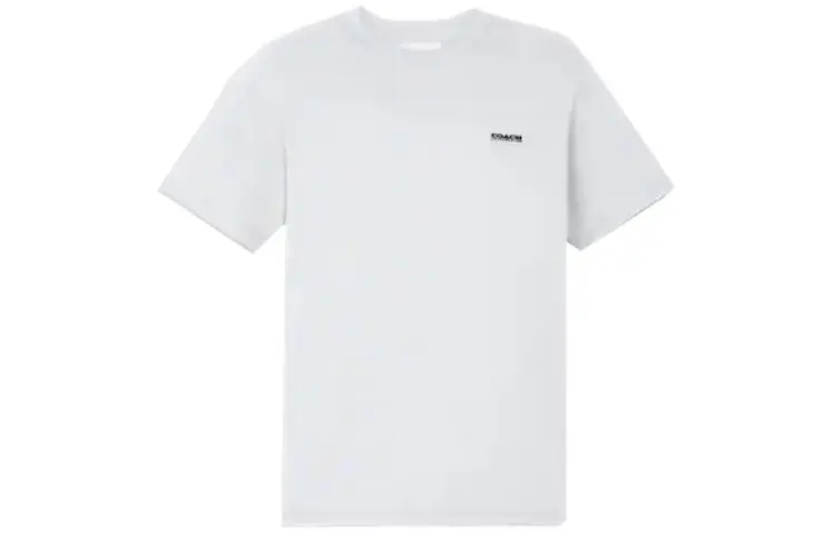 COACH Forever Collection Logo Letter Embroidered Crew Neck Short Sleeved SS23 T Shirt Men's White