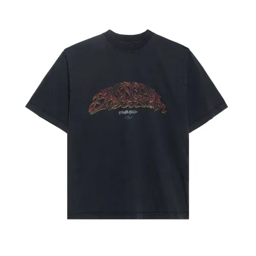 Balenciaga Men's Offshore Oversized T-Shirt Gray