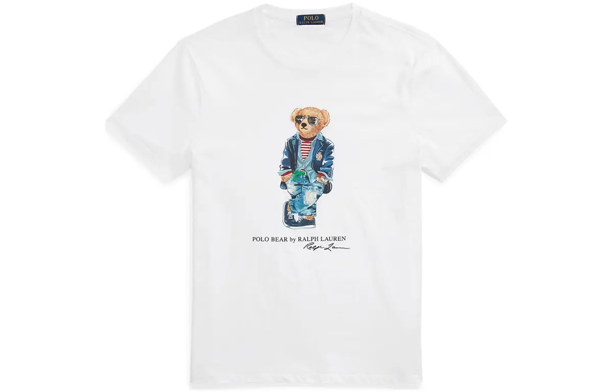 Polo Ralph Lauren Polo Bear T Shirt Custom Slim Fit Men's White