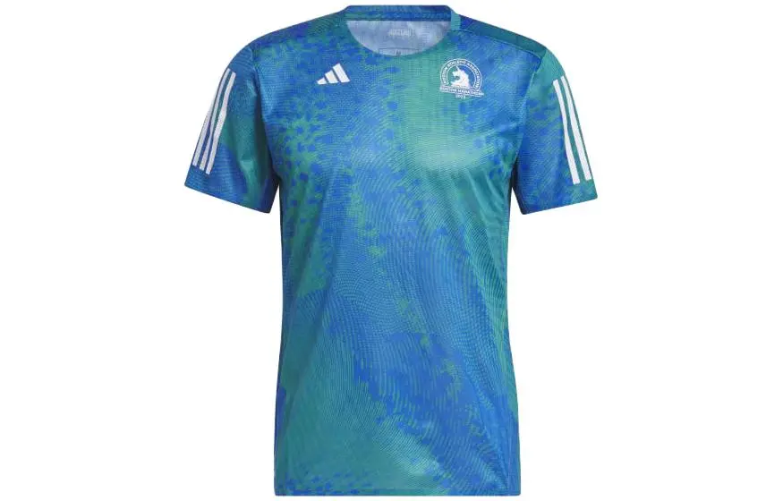 Adidas T-Shirts Men's Blue Crew Neck Moderate Straight Fit