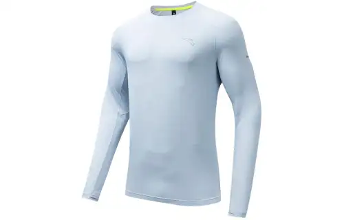 Anta Running Collection Solid Color Quick Dry Moisture Absorption And Breathable Fleece Lined Long Sleeved