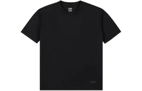 ASICS T-Shirts Unisex Black Crew Neck Moderate