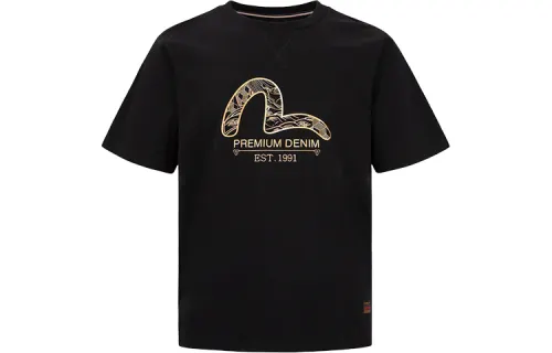EVISU T Shirts Men's Crew Neck Moderate Straight Fit