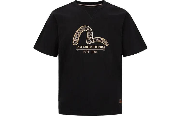 EVISU T Shirts Men's Crew Neck Moderate Straight Fit