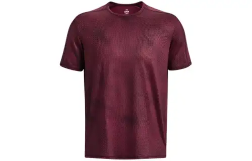Under Armour T Shirts Men's Red Crew Neck Moderate Straight Fit