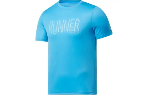 Reebok Re Ss Graphic Tee T Shirt Men's Aqua Blue