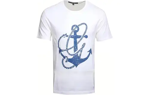 GUCCI T Shirts Men's White Crew Neck Moderate Straight Fit