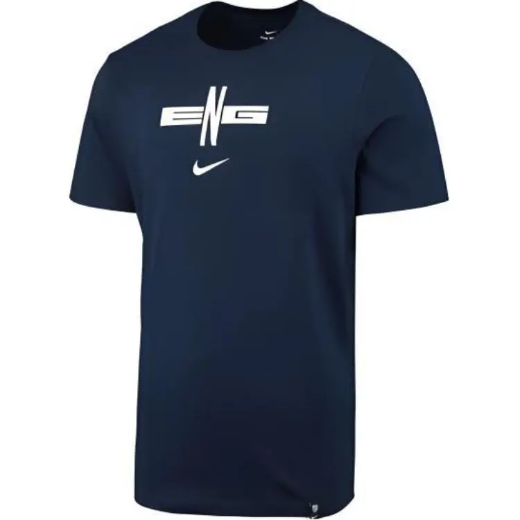 Nike T-Shirts Men's Navy Blue Crew Neck Moderate Straight Fit