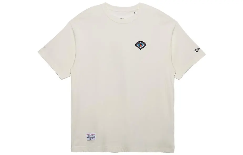 New Era T Shirts Unisex Ivory White Crew Neck Moderate Straight Fit