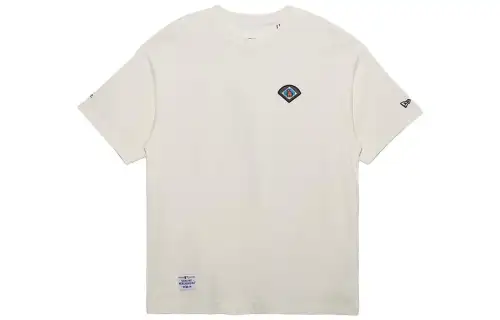 New Era T Shirts Unisex Ivory White Crew Neck Moderate Straight Fit